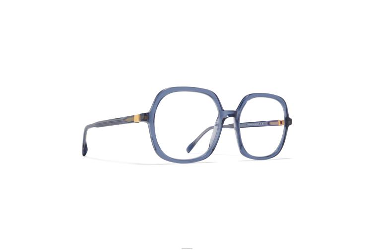 MYKITA Farah Acetat-Brillen Rahmen: C166 Deep Ocean/Seidengold J6D22501