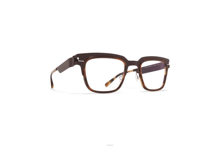 MYKITA Raymond Acetat-Brillen Rahmen: A78 dunkelbraun/braun gestreift J6D22514
