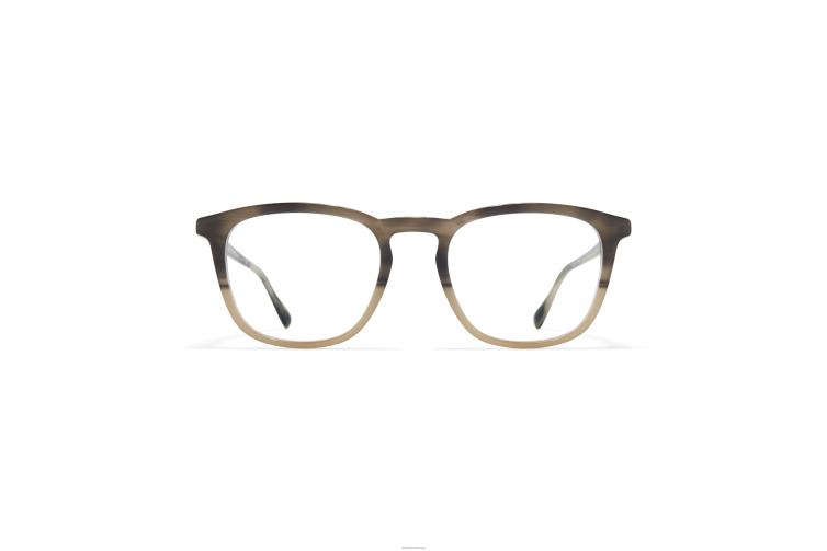 MYKITA Tiwa Acetat-Brillen Rahmen: c174 gestreift, grauer Farbverlauf/Erbse J6D22516