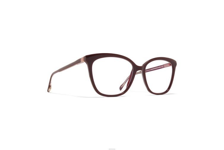 MYKITA maha Acetat-Brillen Rahmen: C126 Burgunderrot/Seidenviolettbronze J6D22789