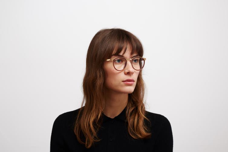 MYKITA siwa Acetat-Brillen Rahmen: A60 Champagnergold/Kiefernhonig J6D22741