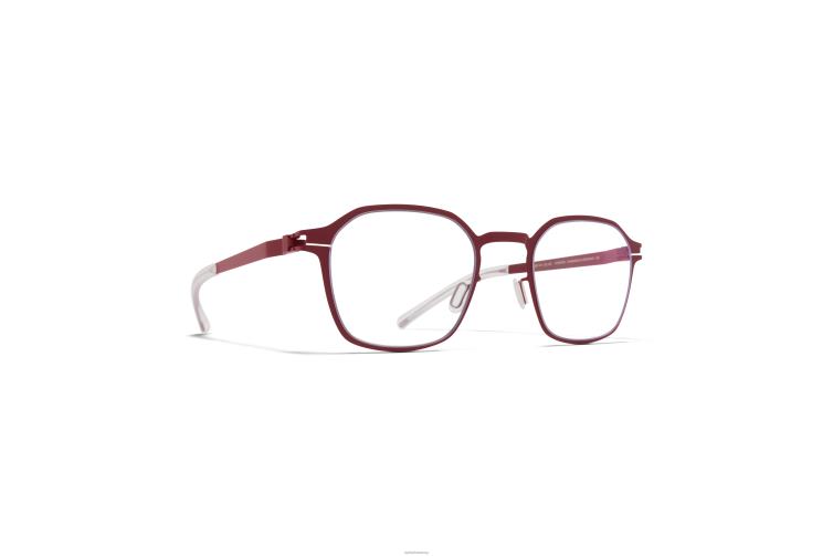 MYKITA Bäcker Jahrzehnte Brillen Rahmen: Cranberry J6D22355