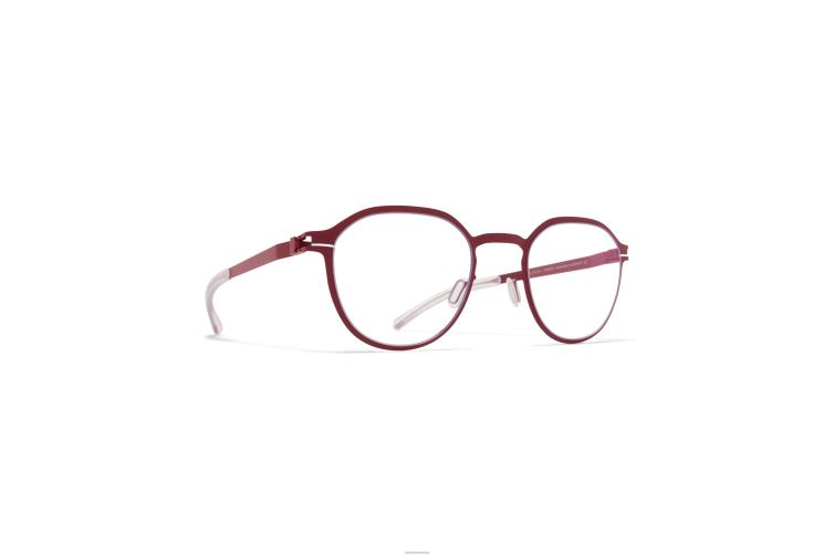 MYKITA Ellington Jahrzehnte Brillen Rahmen: Cranberry J6D22611