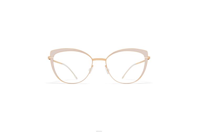 MYKITA Kelsey Jahrzehnte Brillen Rahmen: Champagnergold/Aurore J6D22758
