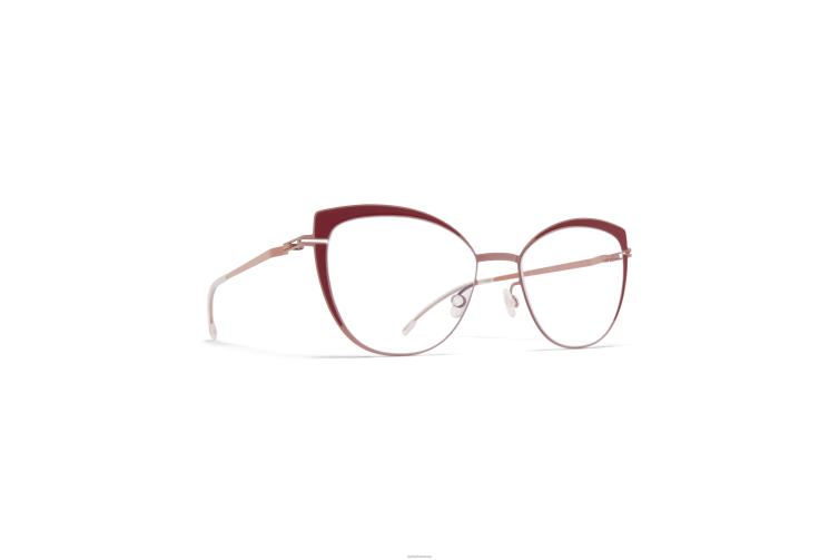 MYKITA Kelsey Jahrzehnte Brillen Rahmen: Lila Bronze/Cranberry J6D22759