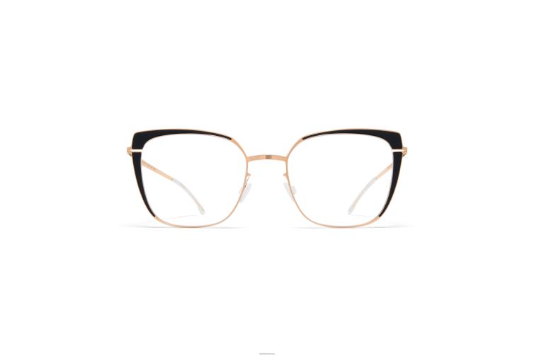 MYKITA Viola Jahrzehnte Brillen Champagnergold/Tiefschwarz J6D22762