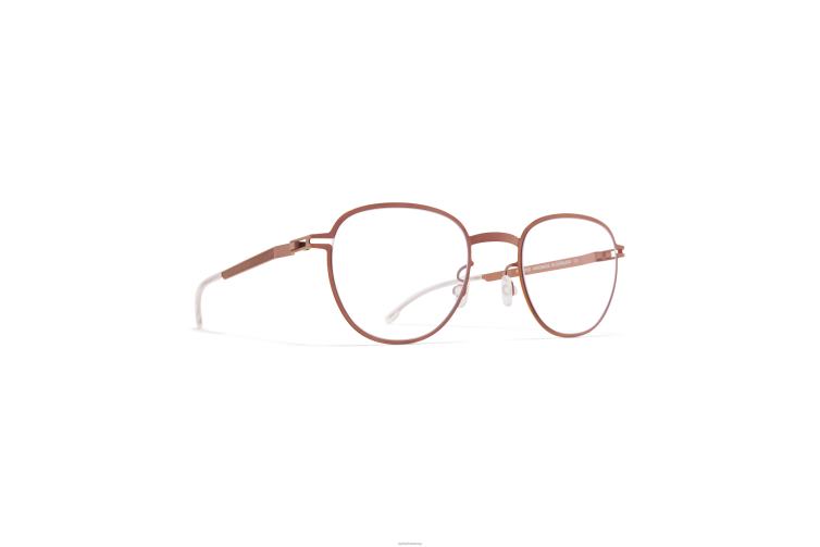 MYKITA ml09 Leica-Brillen Rahmen: glänzendes Kupfer/leica-gelber Rand J6D22749