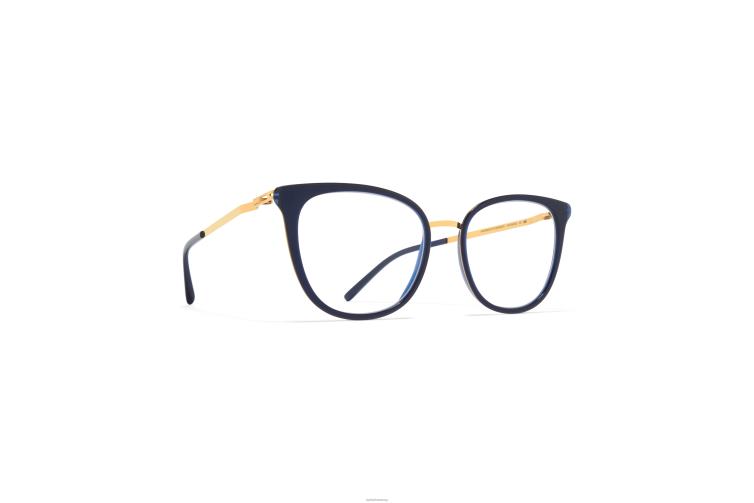 MYKITA Annika Lite-Brille Rahmen: A76-Glanzgold/Milch-Indigo J6D22769