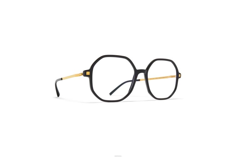 MYKITA Hilla Lite-Brille Rahmen: C6 Schwarz/Glanzgold J6D22380