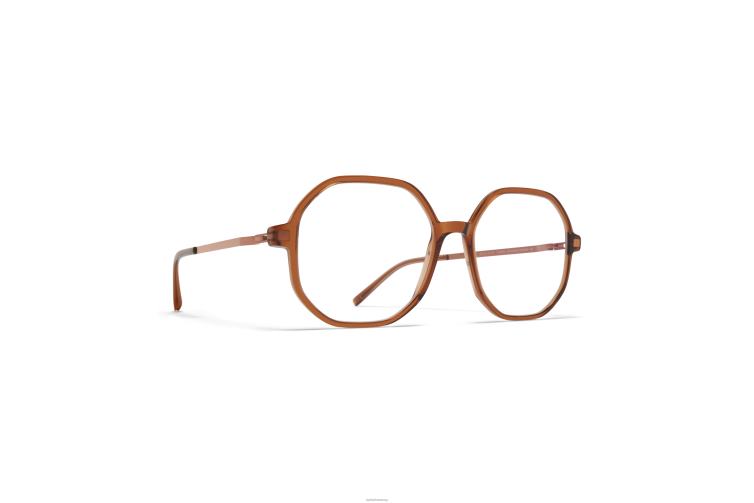 MYKITA Hilla Lite-Brille Rahmen: C73 Topas/glänzendes Kupfer J6D22382