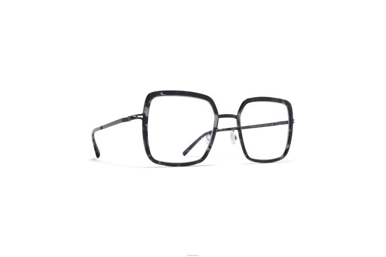 MYKITA Layana Lite-Brille Rahmen: A50 Schwarz/Schwarz Havanna J6D22404