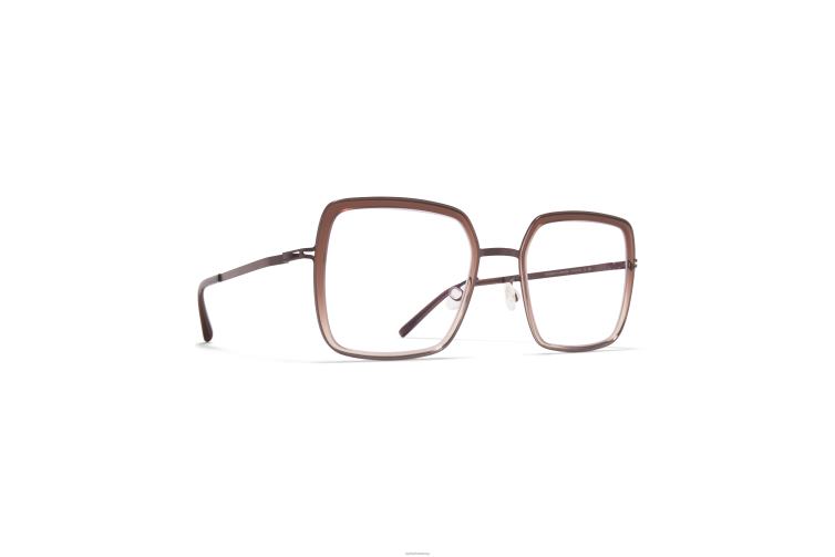 MYKITA Layana Lite-Brille Rahmen: A64 Mocca/Braun Farbverlauf J6D22406