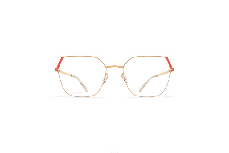 MYKITA Stine Lite-Brille Rahmen: glänzendes Gold/Taglilienorange J6D22786