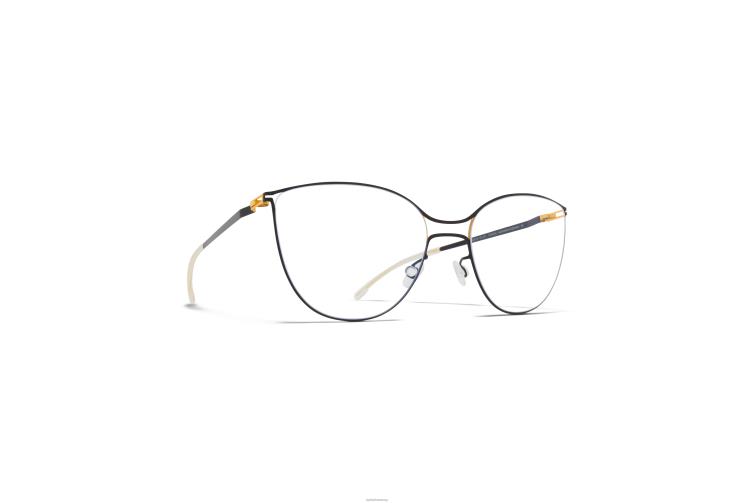 MYKITA bjelle Lite-Brille Rahmen: Gold/Tiefschwarz J6D22771