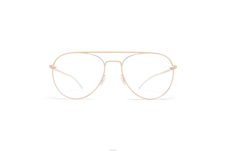 MYKITA eero Lite-Brille Rahmen: Silber/Champagnergold J6D22246