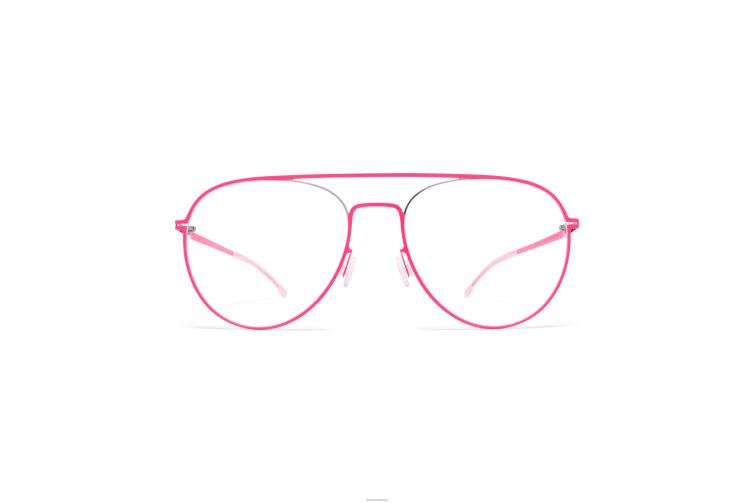 MYKITA eero Lite-Brille Rahmen: Silber/Neonpink J6D22243