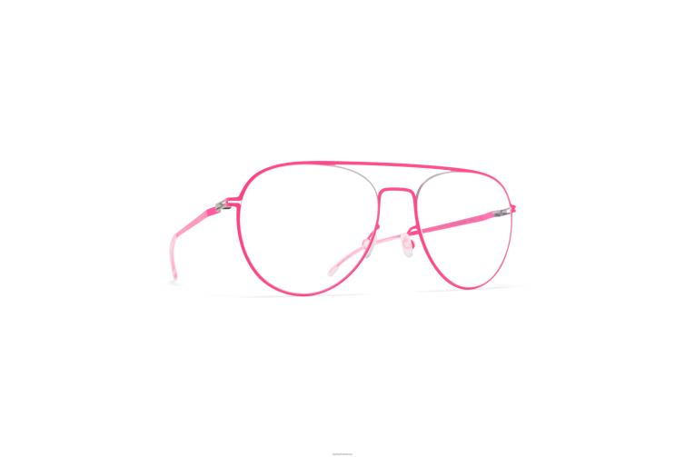 MYKITA eero Lite-Brille Rahmen: Silber/Neonpink J6D22243