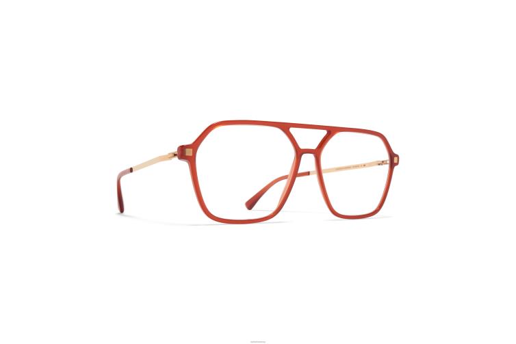 MYKITA hiti Lite-Brille Rahmen: C152 Milky Peach/Champagne Gold J6D22251