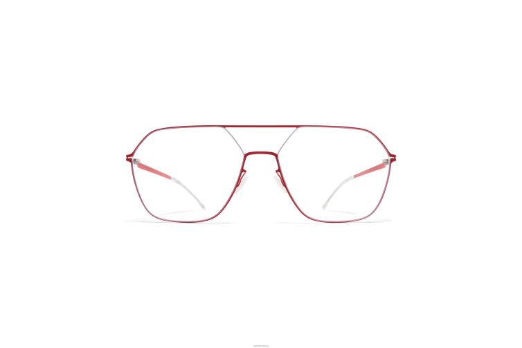 MYKITA jelva Lite-Brille Rahmen: Goji-Rot/Silber J6D22256