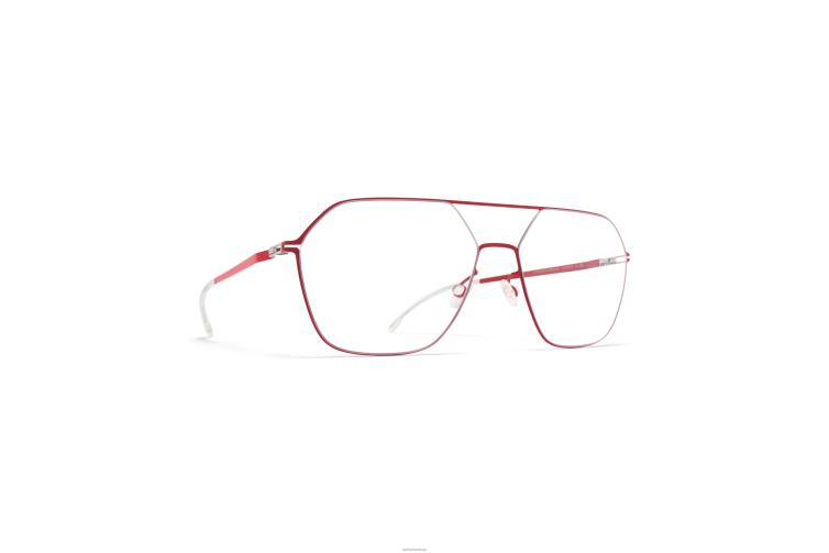 MYKITA jelva Lite-Brille Rahmen: Goji-Rot/Silber J6D22256