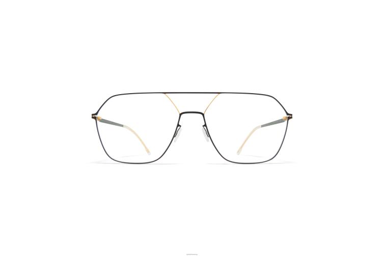 MYKITA jelva Lite-Brille Rahmen: Gold/Tiefschwarz J6D22255