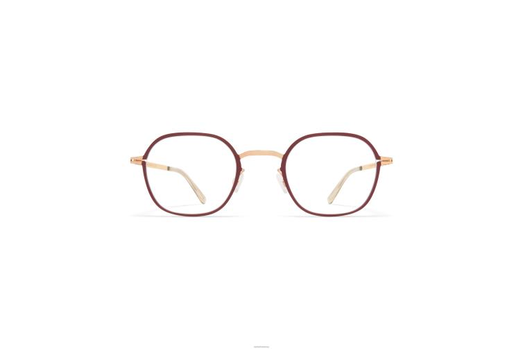 MYKITA jes Lite-Brille Rahmen: Champagnergold/Cranberry J6D22388