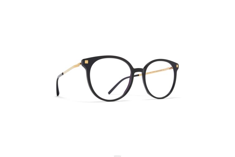 MYKITA jula Lite-Brille Rahmen: C6 Schwarz/Glanzgold J6D22631