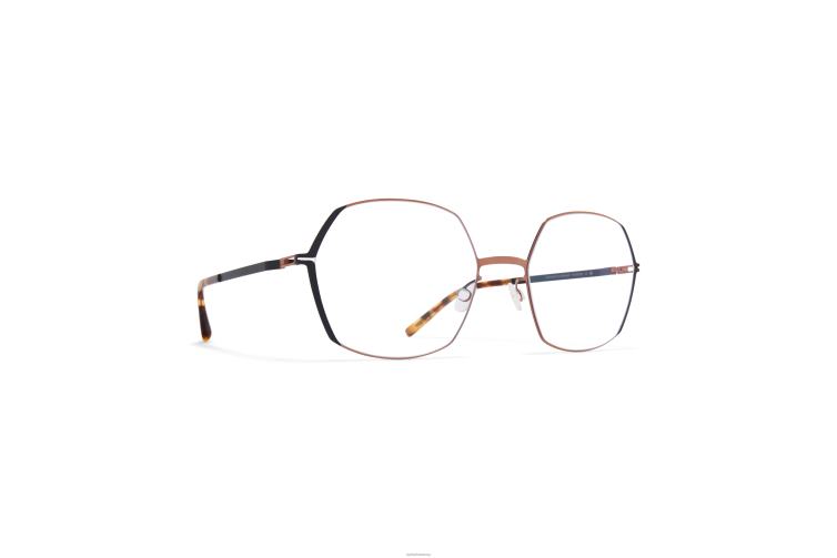 MYKITA majvi Lite-Brille Rahmen: Kupfer glänzend/Schwarz J6D22411