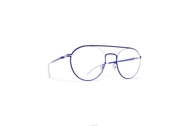 MYKITA minttu Lite-Brille Rahmen: Silber/Superblau J6D22654