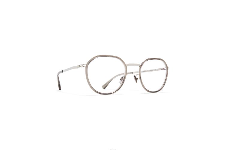 MYKITA nur wir Lite-Brille Rahmen: A74-glänzendes Silber/klare Esche J6D22639
