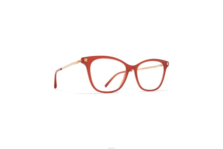 MYKITA sesi Lite-Brille Rahmen: C152 Milky Peach/Champagne Gold J6D22431