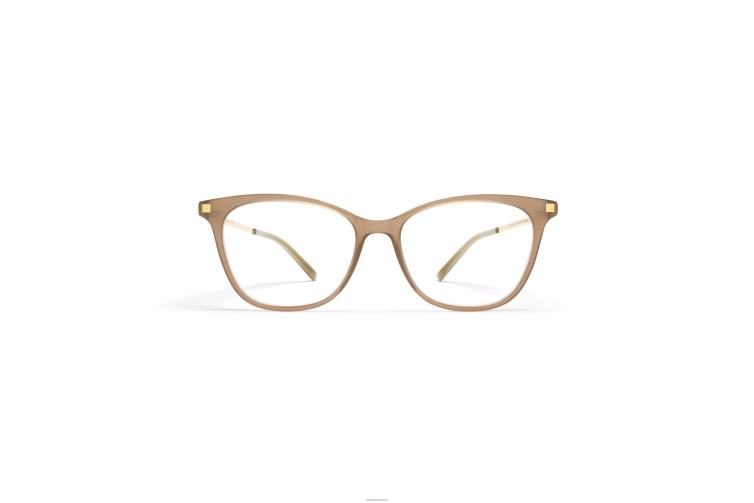 MYKITA sesi Lite-Brille Rahmen: C7 Taupe/Glanzgold J6D22426
