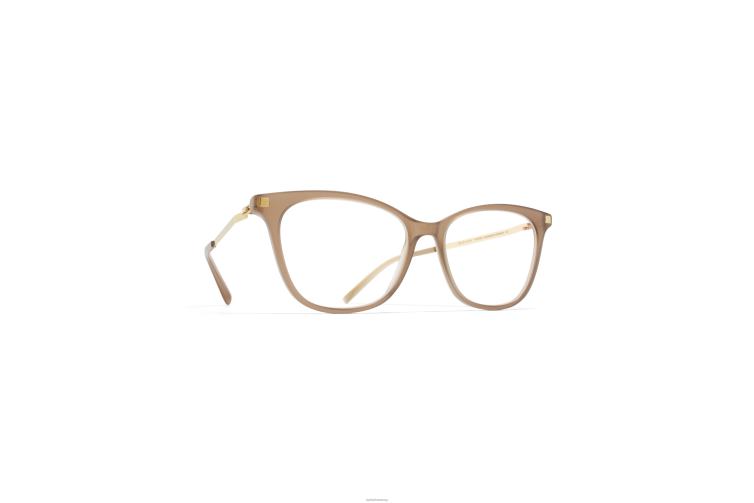 MYKITA sesi Lite-Brille Rahmen: C7 Taupe/Glanzgold J6D22426