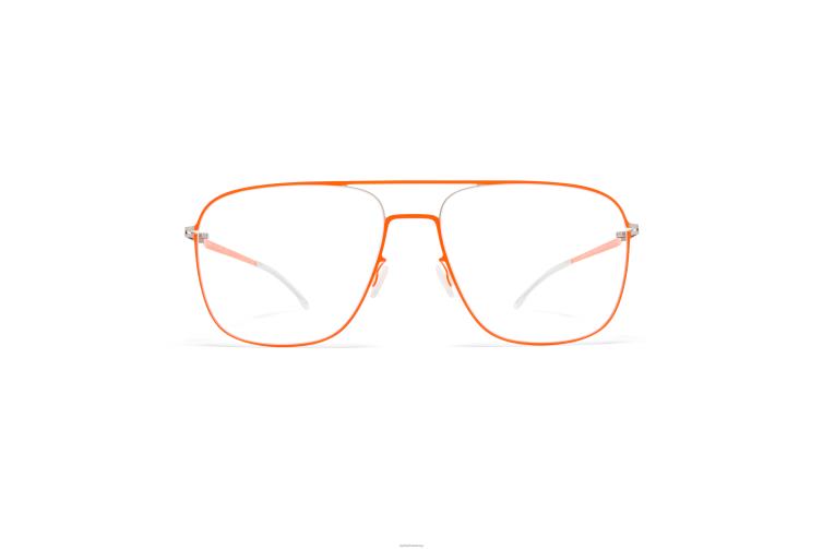 MYKITA steen Lite-Brille Rahmen: Silber/Neonorange J6D22264