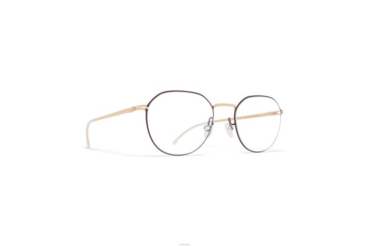 MYKITA yngve Lite-Brille Rahmen: Champagnergold/Dunkelbraun J6D22686
