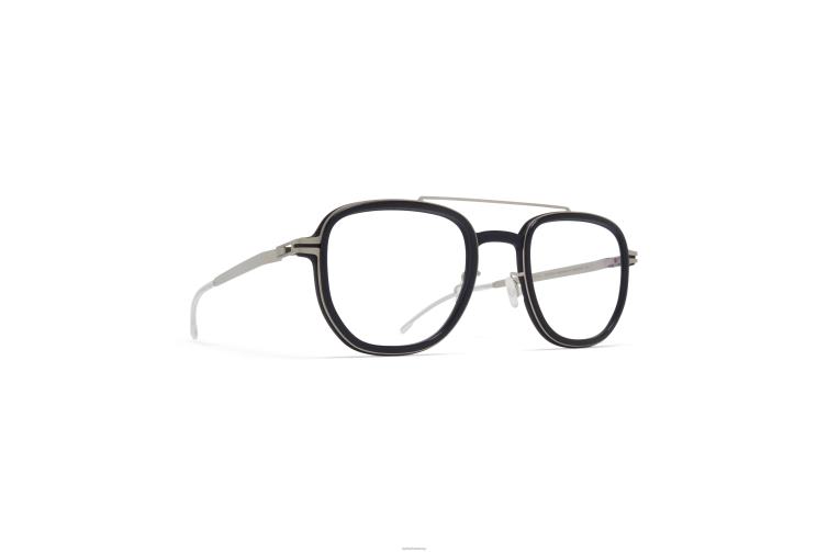 MYKITA Erle Mylon-Brille Rahmen: MH49 Pechschwarz/Mattsilber J6D22267