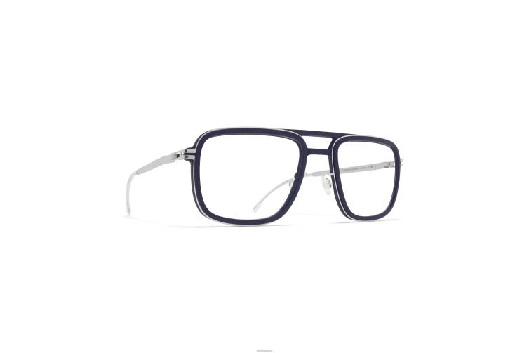 MYKITA Fichte Mylon-Brille Rahmen: MH10 Marineblau/glänzendes Silber J6D22486