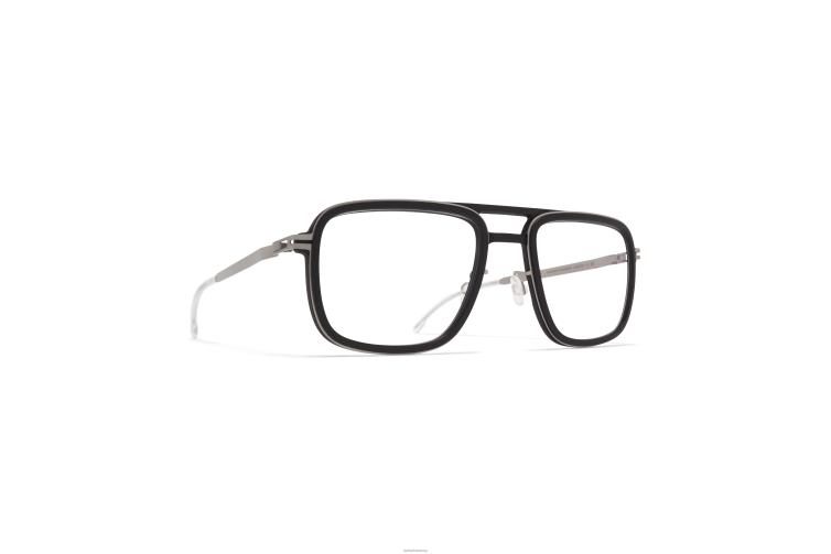MYKITA Fichte Mylon-Brille Rahmen: MH49 Pechschwarz/Mattsilber J6D22483