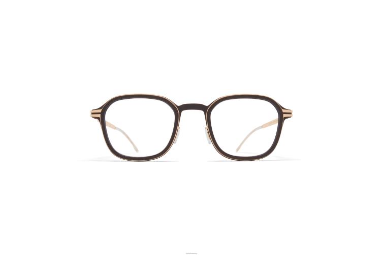 MYKITA Tanne Mylon-Brille Rahmen: MH8 Ebenholzbraun/Champagnergold J6D22460