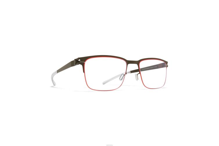 MYKITA Harrison Nr. 1-Brille Rahmen: Tarngrün/Mandarine J6D22326