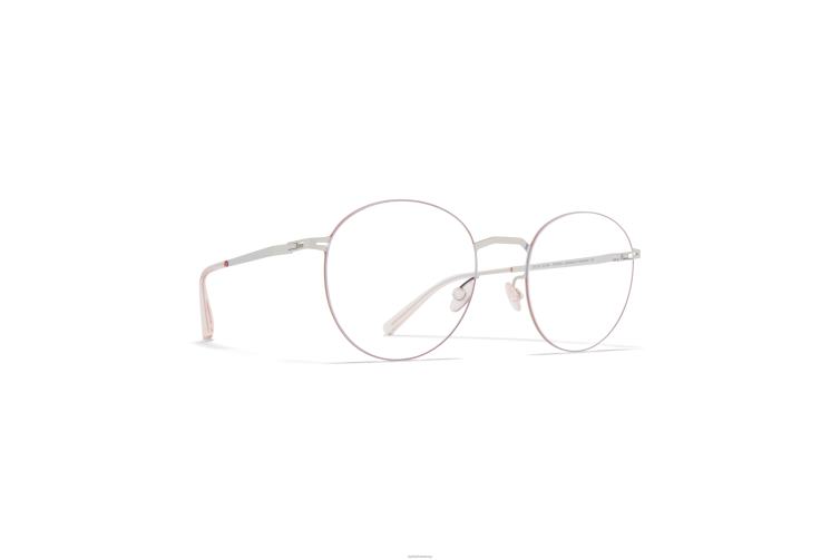 MYKITA Tomomi Lessrim-Brillen Rahmen: Silber/Dunkelrosé J6D22692