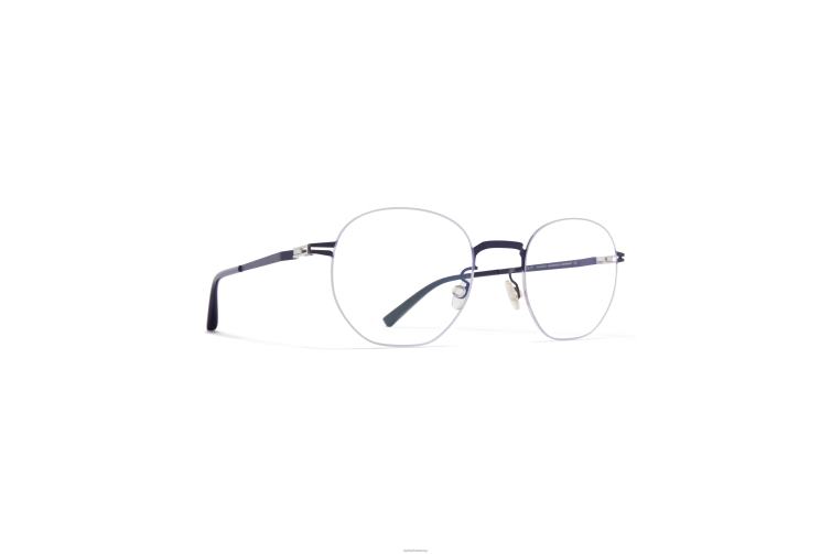 MYKITA Wataru Lessrim-Brillen Rahmen: Silber/Indigo J6D22695
