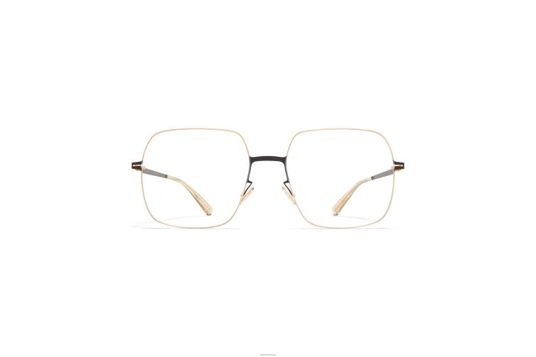 MYKITA himiko Lessrim-Brillen Rahmen: Schwarz/Gold glänzend J6D22455