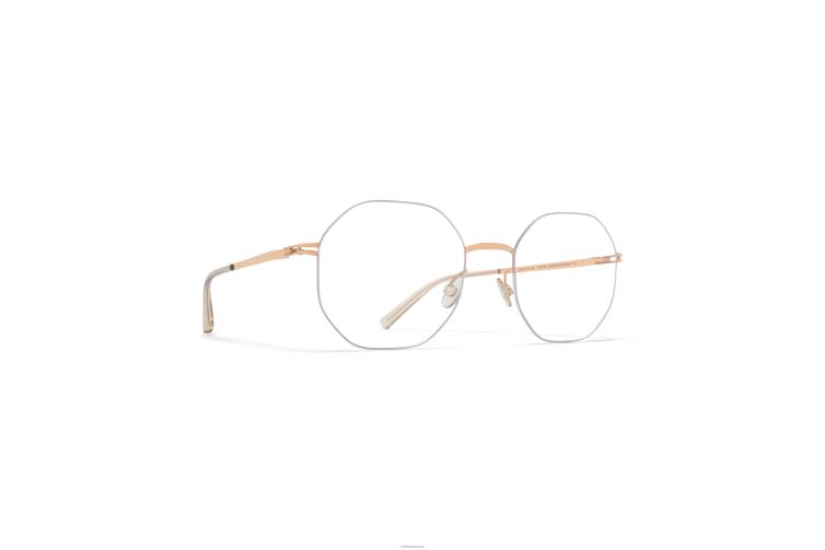 MYKITA kaori Lessrim-Brillen Rahmen: Silber/Champagnergold J6D22569