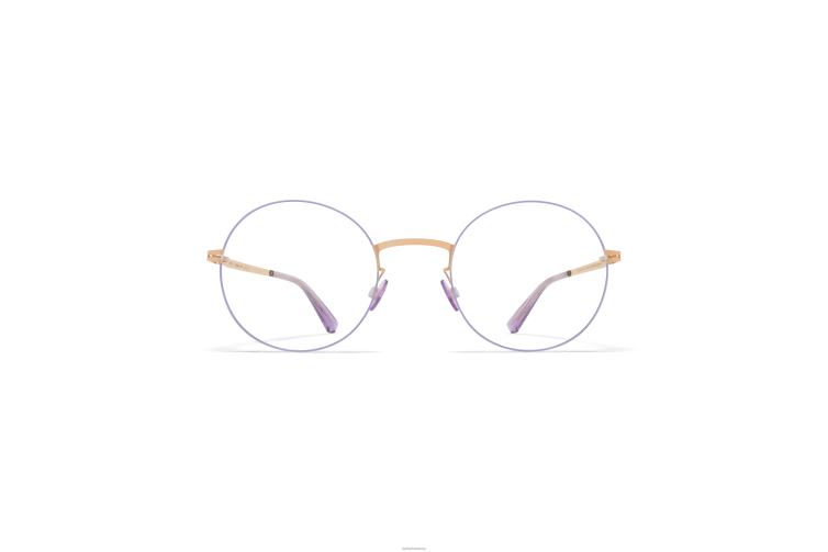 MYKITA kayo Lessrim-Brillen Rahmen: Champagnergold/Irisflieder J6D22575
