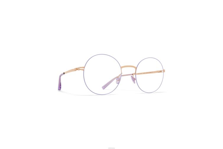 MYKITA kayo Lessrim-Brillen Rahmen: Champagnergold/Irisflieder J6D22575