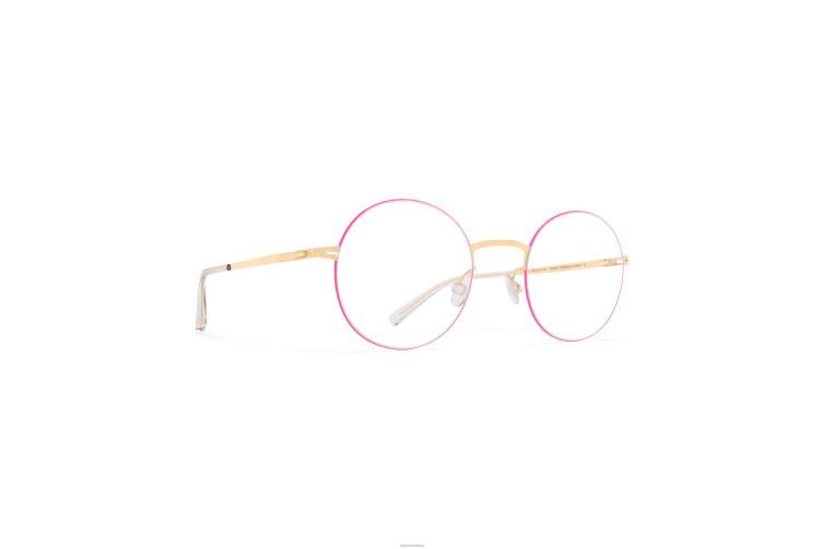 MYKITA kayo Lessrim-Brillen Rahmen: Gold/Neonpink J6D22573