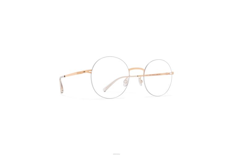 MYKITA kayo Lessrim-Brillen Rahmen: Silber/Champagnergold J6D22571