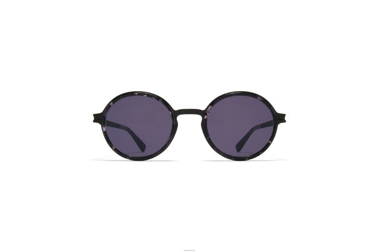 MYKITA Dayo Acetat-Sonnenbrille Rahmen: A50 Schwarz/Schwarz Havanna | Gläser: Cool Grey Solid J6D22184