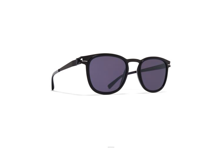 MYKITA Kantara Acetat-Sonnenbrille Rahmen: A6 Schwarz/Schwarz | Gläser: Cool Grey Solid J6D22158